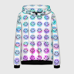 Толстовка-худи мужская Smiley holographic, цвет: 3D-черный