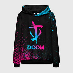 Толстовка-худи мужская Doom - neon gradient, цвет: 3D-черный