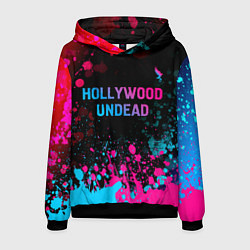 Мужская толстовка Hollywood Undead - neon gradient: символ сверху