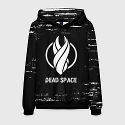 Толстовка-худи мужская Dead Space glitch на темном фоне, цвет: 3D-черный