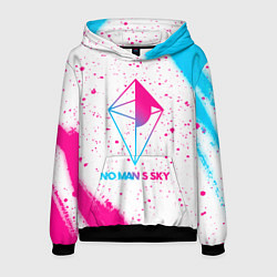 Мужская толстовка No Mans Sky neon gradient style