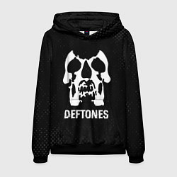 Мужская толстовка Deftones glitch на темном фоне