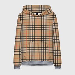 Мужская толстовка Клетка коричневая