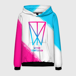 Мужская толстовка Within Temptation neon gradient style