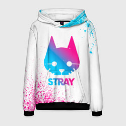 Толстовка-худи мужская Stray neon gradient style, цвет: 3D-черный