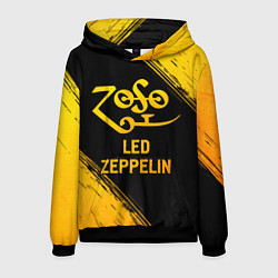 Толстовка-худи мужская Led Zeppelin - gold gradient, цвет: 3D-черный