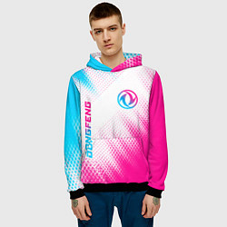Толстовка-худи мужская Dongfeng neon gradient style: надпись, символ, цвет: 3D-черный — фото 2