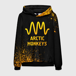 Толстовка-худи мужская Arctic Monkeys - gold gradient, цвет: 3D-черный