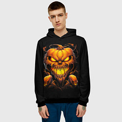 Толстовка-худи мужская Evil pumpkin, цвет: 3D-черный — фото 2