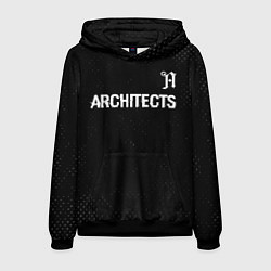 Мужская толстовка Architects glitch на темном фоне: символ сверху