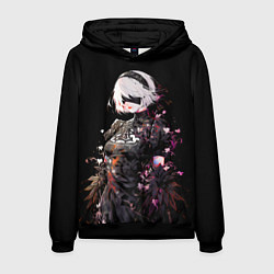Толстовка-худи мужская 2b from nier automata, цвет: 3D-черный