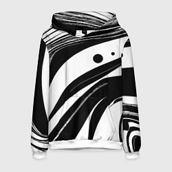 Мужская толстовка Abstract black and white composition