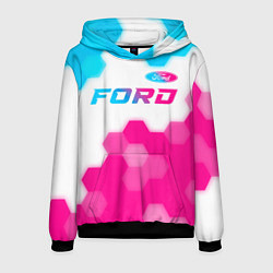 Мужская толстовка Ford neon gradient style посередине