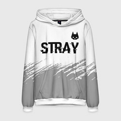 Мужская толстовка Stray glitch на светлом фоне посередине