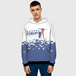 Толстовка-худи мужская СБР - Союз Биатлонистов России, цвет: 3D-черный — фото 2