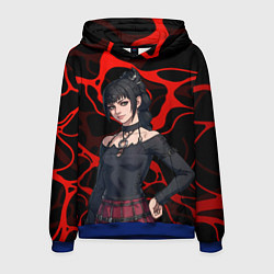 Толстовка-худи мужская Шэдоухарт - красные разводы, цвет: 3D-синий