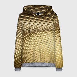 Толстовка-худи мужская Золотая сетка абстракция, цвет: 3D-меланж