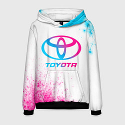 Толстовка-худи мужская Toyota neon gradient style, цвет: 3D-черный