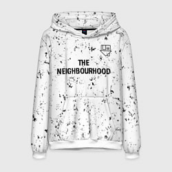 Мужская толстовка The Neighbourhood glitch на светлом фоне посередин