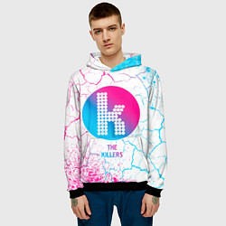 Толстовка-худи мужская The Killers neon gradient style, цвет: 3D-черный — фото 2