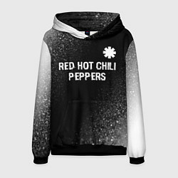 Мужская толстовка Red Hot Chili Peppers glitch на темном фоне посере