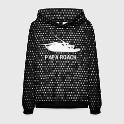 Мужская толстовка Papa Roach glitch на темном фоне