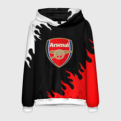 Толстовка-худи мужская Arsenal fc flame, цвет: 3D-белый