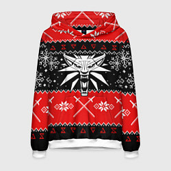 Толстовка-худи мужская The Witcher christmas sweater, цвет: 3D-белый