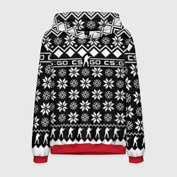 Толстовка-худи мужская CS GO christmas sweater, цвет: 3D-красный