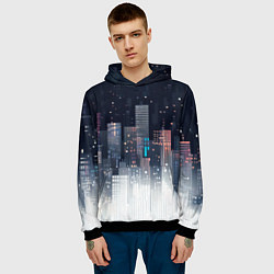 Толстовка-худи мужская Инверсия дня, цвет: 3D-черный — фото 2