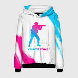 Мужская толстовка Counter Strike neon gradient style