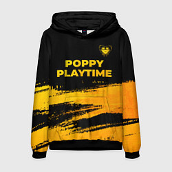 Мужская толстовка Poppy Playtime - gold gradient посередине