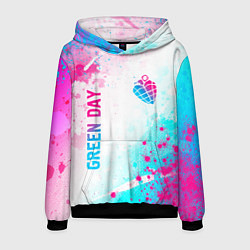 Мужская толстовка Green Day neon gradient style вертикально