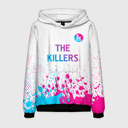 Толстовка-худи мужская The Killers neon gradient style посередине, цвет: 3D-черный