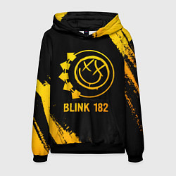 Толстовка-худи мужская Blink 182 - gold gradient, цвет: 3D-черный