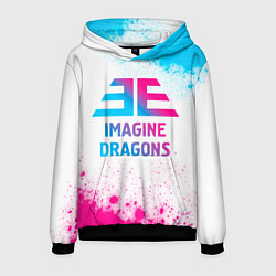 Мужская толстовка Imagine Dragons neon gradient style