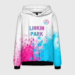 Мужская толстовка Linkin Park neon gradient style посередине