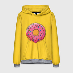 Толстовка-худи мужская Пончик Гомера, цвет: 3D-меланж