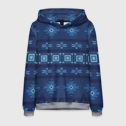 Мужская толстовка Blue tribal geometric