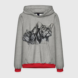 Мужская толстовка Французские бульдоги пара