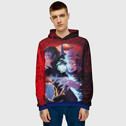 Толстовка-худи мужская Магическая битва - Итадори Юдзи, цвет: 3D-синий — фото 2
