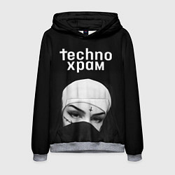 Мужская толстовка Techno храм монашка в маске