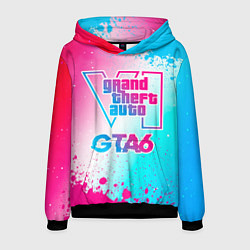 Мужская толстовка GTA6 neon gradient style