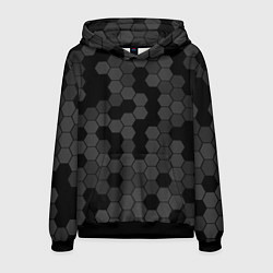 Мужская толстовка Камуфляж гексагон черный