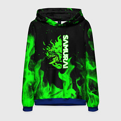 Мужская толстовка Samurai green fire toxic