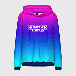 Толстовка-худи мужская Stranger Things gradient colors, цвет: 3D-синий