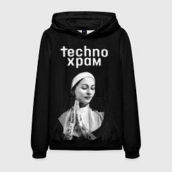 Мужская толстовка Techno храм монашка в татуировках