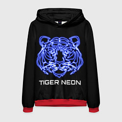 Мужская толстовка Tiger neon art