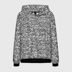 Мужская толстовка Узор серого вязанного трикотажа меланж