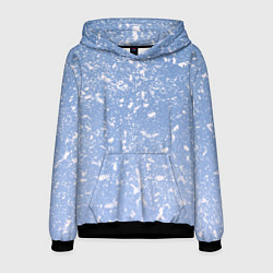 Мужская толстовка Белые хлопья на голубом фоне